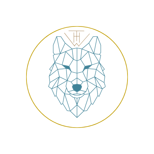 Logo d'un loup dans un cercle the holistic wolf